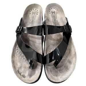 Mephisto Air Relax Helen Classic Black Leather Slide Sandals Women’s 43